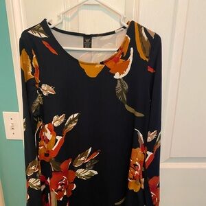 Printed Pocket Tunic Swing Dress